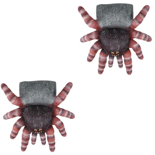 Vaguelly 2St Tier Handpuppe Spinne Handpuppe Spielzeug Plüschtier Halloween-Partybevorzugung Handschuhe für Kinder Modelle Plastikpuppen Simulationsmodell Puzzle Marionette vorgeben von Vaguelly