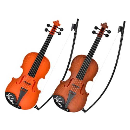 Vaguelly 2St Violine Spielzeug Kindergeige anfänger Miniatur-Geigenstütze dekorative Geige Musikinstrumente Musikspielzeug Miniaturgeigenschmuck filigranes Geigenmodell Plastik von Vaguelly