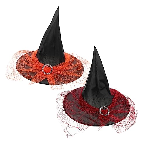 Vaguelly 2St Zauberer Hexenhut Abschlussball Requisiten Party-Hexenhut-Requisiten halloween kopfschmuck halloween kopfbedeckung Halloween-Festival-Kopfschmuck Halloween-Feier-Requisiten von Vaguelly