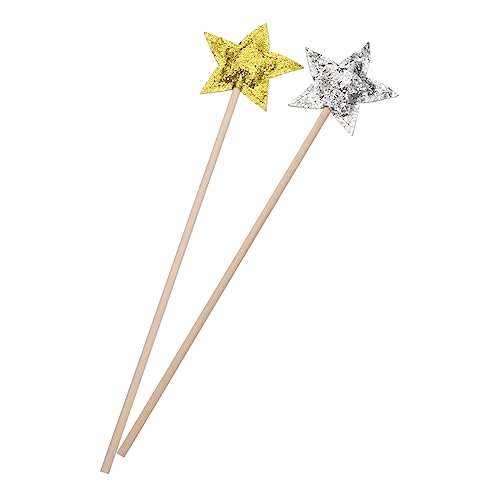 Vaguelly 2St Zauberstab Fairy Wand kucheltier Fantasie Toys for kinderknallzeug praktischer Feenstab zarter Feenstab Stützstab sternförmiger Feenstab kreativer Feenstab Stoff von Vaguelly