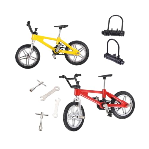 Vaguelly 2er Set Mini Finger Mountain Bike Aus Tischspiel Für Wettbewerbe Und Freizeit Ideales Geschicklichkeitsspielzeug Für Und Erwachsene von Vaguelly