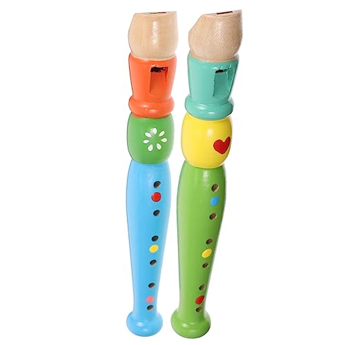 Vaguelly 2st 6-Loch-Piccolo Kindermusik Blasinstrument Für Kinder Blockflöteninstrument Für Kinder Professionelle Flötenspielzeug Für Kinder Konzertflöte Hölzerne Holz von Vaguelly