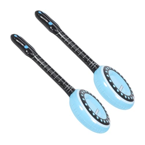 Vaguelly 2st Aufblasbares Musikinstrument Aufblasbare Party-Requisiten Gitarre Sprengen Banjo Für Banjo-Ballons Aufblasbares Instrument Aufblasbares Banjo PVC Sky-Blue von Vaguelly