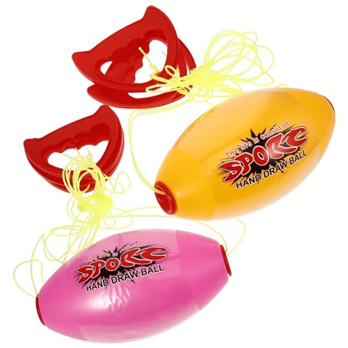 Vaguelly 2st Ball Für Spieler Gymnastikball Interaktives Spiel Hand-fitnessball Bälle Ziehen Sport Yellow von Vaguelly