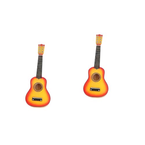 Vaguelly 2st Gitarrenspielzeug Für Kinder Kleinkind Anfänger Gitarre Musikalisches Spielzeug Musikgitarre Für Kinder Mini-Ukulele Musikinstrumente Für Kleinkinder Kinder Gitarre Hölzern von Vaguelly