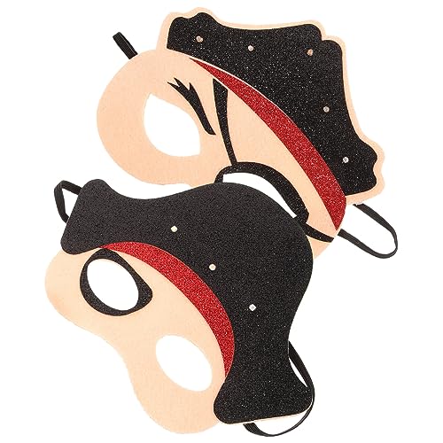 Vaguelly 2st Halbmaske Für Kinder Leuchtende Maske Halloween-piratenmasken Lustige Verkleidungsbrille Requisiten Für Halloween-fotoautomaten Festivalmasken Halloween-piratenkostüm Gefühlt von Vaguelly