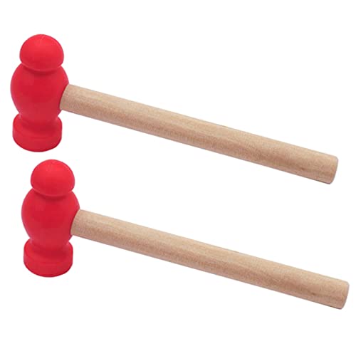 Vaguelly 2st Holzhammer -Hammer-Spielzeug Spielset Für Kleinkinder Musikalisches Spielzeug Minispielzeug Für Kinder Spielzeug Für Kleinkinder Babyspielzeug Musikspielzeug Haushammer Rot von Vaguelly