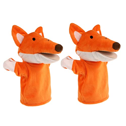 Vaguelly 2st Krähe Handpuppe Kleinkindspielzeug Schlafenszeit Freund Spielzeug Rollenspiel Puppen Fuchs Fingerpuppen Fuchs-armpuppe Kleine Tierhandpuppen Ganzkörperpuppe Tierpuppe Plüsch von Vaguelly