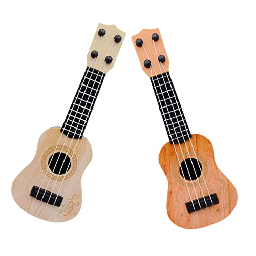 Vaguelly 2st Mini-Ukulele Kinderinstrument Spielzeug Kindergitarre Akustikgitarre Für Anfänger Saiteninstrument Für Kinder Simulationsgitarrenspielzeug Kleinkind Plastik Musik Modell von Vaguelly