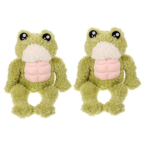 Vaguelly 2st Muskeltierpuppe Babyspielzeug Kuscheltiere -stofftier Kindergeschenk Bequemes Stofftier Gefülltes Froschkissen Muskelfrosch Kinderfroschpuppe Stofftiere Plüsch von Vaguelly