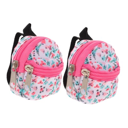 Vaguelly 2st Puppenrucksack Mini-Rucksack Für Puppen Puppenreisetasche Puppenzubehörtasche Mini-Puppen-Schulrucksack Mini-Puppen-geldbörse Puppen-Accessoire-Ornament Polyester von Vaguelly