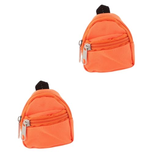 Vaguelly 2st Puppenrucksack Puppen-klassenzimmer-spielset Zubehör Für Die Puppenhausschule Mini-Rucksack-Spielzeug Puppenreisetasche Mini-rucksäcke Mini-Schultasche Süße Puppentasche Stoff von Vaguelly