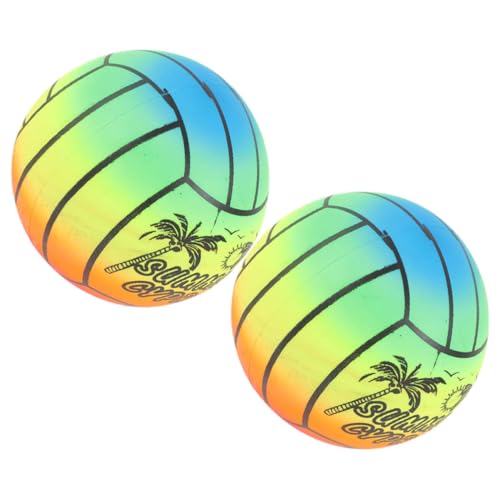 Vaguelly 2st Regenbogen-Volleyball Aufblasbarer Billardball Pool-schwimmbälle Aufblasbarer Spielzeugball Wasserbälle Für Kinder Wassersport Ball Aufblasbares Spielzeug Für Schwimmbecken PVC von Vaguelly