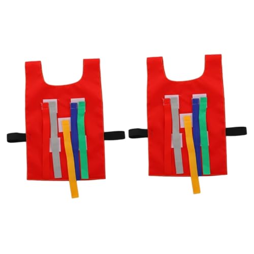 Vaguelly 2st Schwänze Ziehen Tanktops Spielzeug Für Draußen Outdoor-spielset Muskelshirt Spielzeuge Stoffweste Lernspielzeug Trainingsgeräte Rot Draussen Kind von Vaguelly