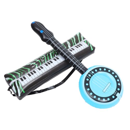 Vaguelly 2st Zubehör Für Musikpartys Aufblasbares Saxophon Aufblasbares -spielzeug Aufblasbare Banjo-versorgung Aufblasbares Spielzeug Interessantes Instrumentenspielzeug Pvc von Vaguelly