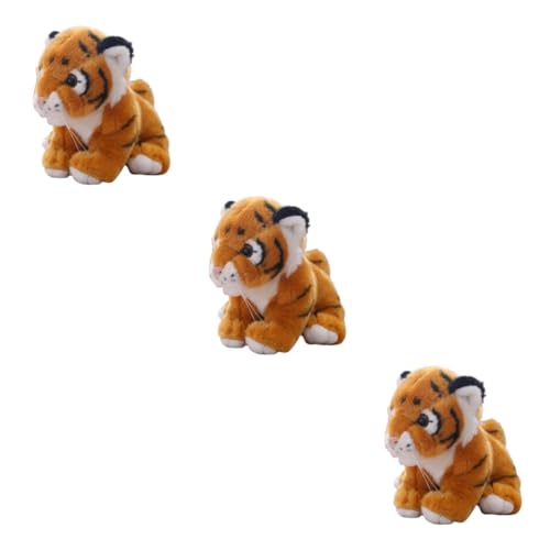 Vaguelly 3 STK Gefüllte Puppen Plüschpuppe Süßer Plüsch Tierisches Plüschtier Plüschfigur Spielzeug Cartoon Stofftiere Tiger-plüschkissen Karikatur Figurenspielzeug Plüsch Waldtier von Vaguelly