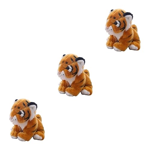 Vaguelly 3 STK Plüschtiere Flauschige Kuscheltiere Plüschfigur Spielzeug Figuren für Kinder Kinderpuppen Stitch+Kuscheltier wohnaccessoires Toys ausgestopftes Puppenspielzeug Cartoon-Tiger von Vaguelly