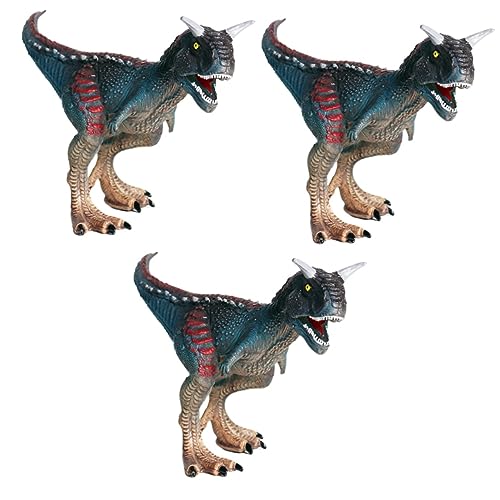 Vaguelly 3 STK Tierfigur Dinosaurier Tiermodell-Ornament Actionfigur Spielzeug Carnotaurus-Figur Tierpädagogisches Spielzeug von Vaguelly