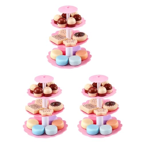 Vaguelly 3 Sätze Dessert-Turm- für kinderspielzeug Toys for Boys Rollenspiel Kuchenturm Spielzeugbausatz tun so, als würden sie nachtisch Abs von Vaguelly