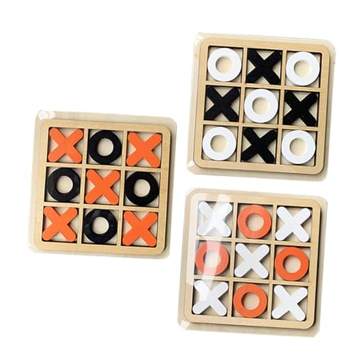 Vaguelly 3 Sätze -Toe Coole Mathespiele Zehe Deckspiele Puzzle-Tisch Zehe Brettspiel 3D-Schach familienspiele Family Games Dekor für Couchtisch Couchtischdekorationen Pappelsperrholz von Vaguelly