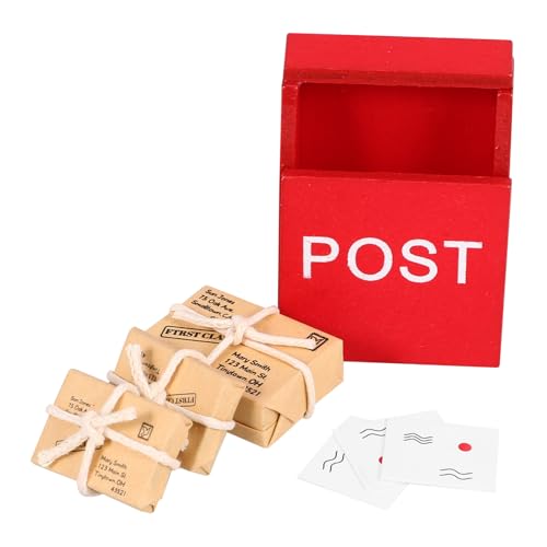 Vaguelly 3 Sets Puppenhaus Briefkasten Mini Briefkasten Winzige Figuren Dekor Mini Pakete Ornament Briefkasten Spielzeug Miniatur Pakete Dekor Mini Pakete Verzierung von Vaguelly