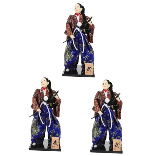 Vaguelly 3 Stück Bushido Actionfigur Im Japanischen Stil Artware Heimdekoration Figur Japanischer Stil Puppen Japanische Raumdekoration Dekorative von Vaguelly