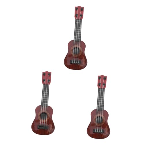 Vaguelly 3 Stück Kindergitarrenspielzeug Kindergitarrenspielzeug Gitarren Lernspielzeug Mini Musikinstrument Musikinstrument Spielzeug Realistische Gitarrenfigur Banjo Instrument von Vaguelly