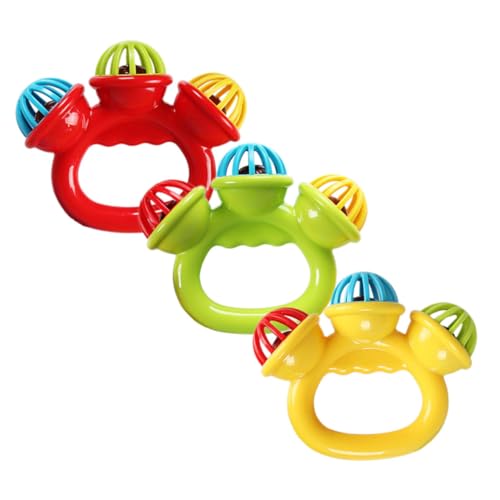 Vaguelly Musikspielzeug Baby 3er Set Handglocken Für Kleinkinder Jingle Bells Rasseln Für 0 3 Jahre Fördert Die Motorik Und Das Gehör Zufällige Farben Für Babys Und Kleinkinder Ideale Weihnachtsdeko von Vaguelly