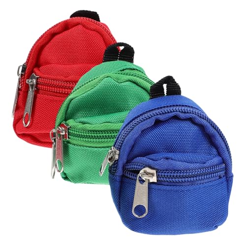 Vaguelly 3 Stück Rucksack Modell Miniatur Rucksack Mini DIY Zubehör Mini Dekor Mini Schultasche Kleine Rucksäcke Mini Ornamente Kleines Modell Spielzeug Mini von Vaguelly