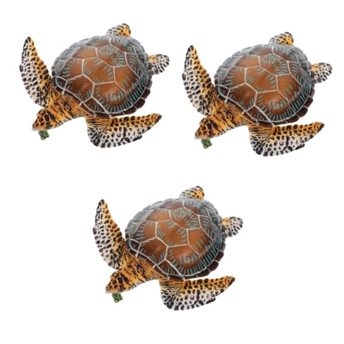 Vaguelly 3 Stück Schildkrötenmodell Dekor Spielzeug Schildkröten Meeresdekor Simulation Schildkröte Meeresschildkröte Figur Schildkröte Erkennungsmodell Tierfiguren Dekor Gefälschte von Vaguelly