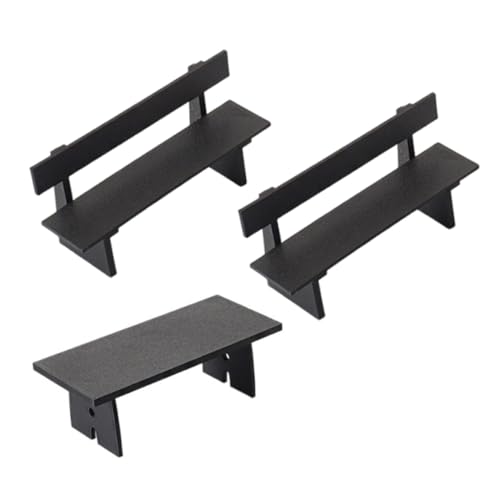 Vaguelly 3 Stück Teiliges Miniatur Möbelset mit Bank und Tisch Langlebige Schwarze Puppenhausmöbel Kompakte Bank und Langer Tisch für Miniaturgärten DIY Puppenhausdekorationen Vaguelly 3 Stück Teiliges Miniatur Möbelset mit Bank und Tisch Langlebige Schwarze Puppenhausmöbel Kompakte Bank und Langer Tisch für Miniaturgärten DIY Puppenhausdekorationen von Vaguelly