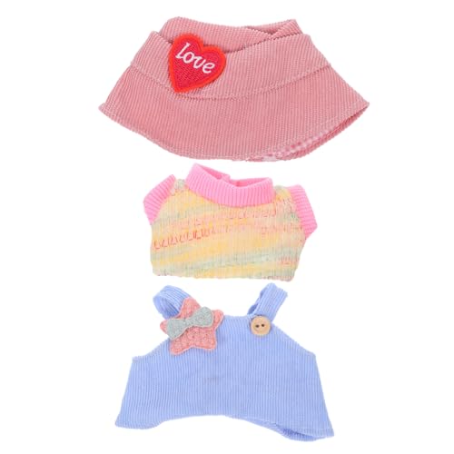 Vaguelly 3 Stück Teiliges Puppenkleidungsset mit Herzmütze T-Shirt und Latzhose Weiche Stoffe Einfach Anzuziehen Kreatives Kostüm für Puppen Cosplay und Rollenspiele Vaguelly 3 Stück Teiliges Puppenkleidungsset mit Herzmütze T-Shirt und Latzhose Weiche Stoffe Einfach Anzuziehen Kreatives Kostüm für Puppen Cosplay und Rollenspiele von Vaguelly