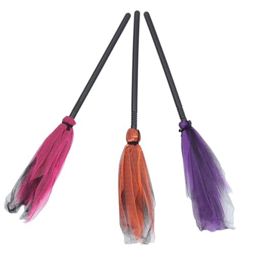 Vaguelly 3 Stücke Teiliges Hexenbesen mit Mesh Dekor Halloween Requisiten für Erwachsene und Dekorativer Besen für Party und Cosplay Kostüme Stimmungsvolle Halloween Deko Vaguelly 3 Stücke Teiliges Hexenbesen mit Mesh Dekor Halloween Requisiten für Erwachsene und Dekorativer Besen für Party und Cosplay Kostüme Stimmungsvolle Halloween Deko von Vaguelly
