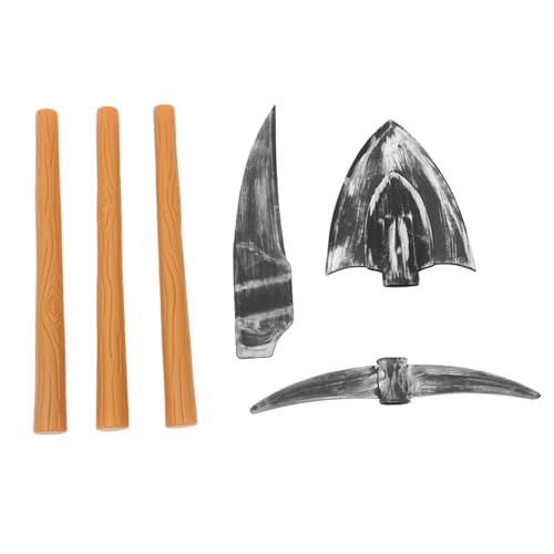 Vaguelly 3-Teiliges Set Zwergenanzug Karneval Accessoires deko für Halloween Halloween-Kostümset Halloween köstüme Kostümzubehör-Set Halloween-Requisite Zwerg-Spitzhacke-Requisite Plastik von Vaguelly