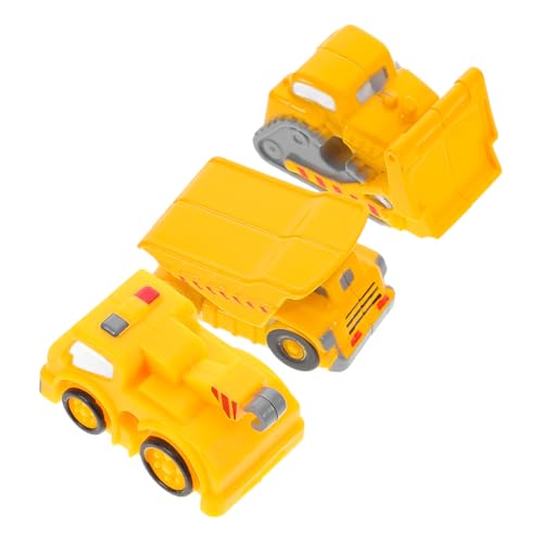 Vaguelly 3-teiliges Kinderauto-spielzeugset Mini-Bagger Traktor Realistische Baby-spielzeugautos Für Jungen Kleinkinder Baufahrzeug-Spielzeug von Vaguelly