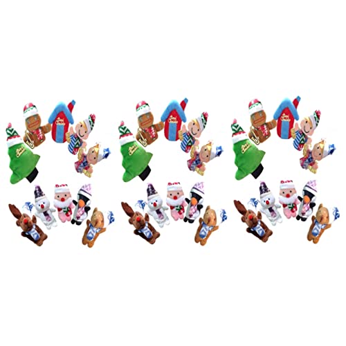 Vaguelly 30 STK -Plüschtier Weihnachtsstrumpffüller Formspielzeug Kleinkind handpuppen Figur Fingerspielzeug Spielzeuge Fingerpuppe Geschichtenerzähler Spielzeug Weihnachten Marionette von Vaguelly