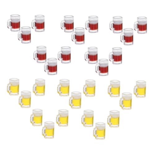 Vaguelly 30 Stück Teiliges Miniatur Biergläser aus Resin Realistische Puppenhaus Miniatur Bierbecher Bunte Mini Gläser für Puppenhaus Zubehör Vielseitige Dekoration für Mini Bars und Vaguelly 30 Stück Teiliges Miniatur Biergläser aus Resin Realistische Puppenhaus Miniatur Bierbecher Bunte Mini Gläser für Puppenhaus Zubehör Vielseitige Dekoration für Mini Bars und von Vaguelly