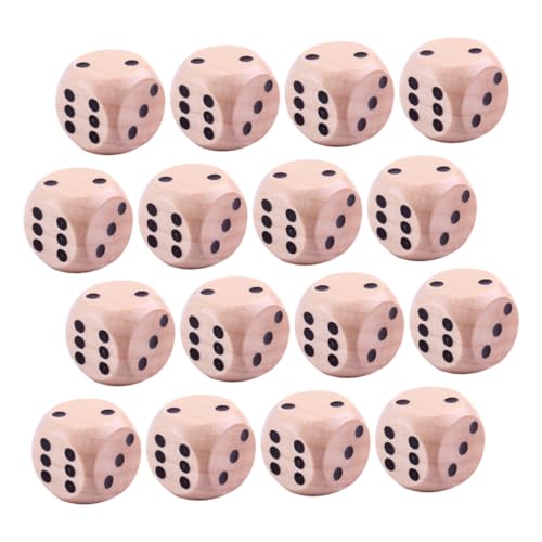 Vaguelly 30St Punktwürfel aus Holz Spielzähler Spiele Kunstwürfel Q-Less-Wortwürfel Standard-Spielwürfel bang The dice Game настольные игры Zahlenwürfel Punktwürfel hölzern von Vaguelly