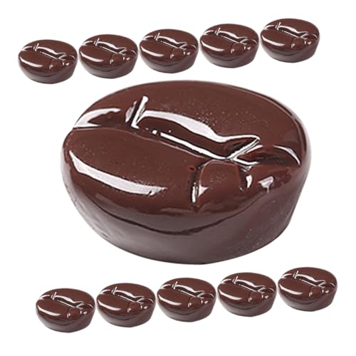 Vaguelly 30pcs Künstliche Kaffeebohnen Simulierte Gefälschte Faux Prop Decor Kaffeebohnen Modell Zubehör für Restaurants Partys von Vaguelly