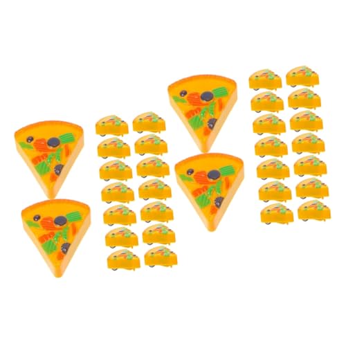 Vaguelly 36 STK Pizzawagen zum Zurückziehen Automodell Spielzeug Kinder Spielen Autos Kinder puppenwagen kinderspielzeug Auto Spielzeug in Pizzaform Auto für Kleinkinder zurückziehen von Vaguelly