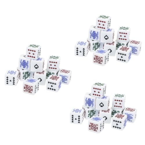 Vaguelly 36 STK Poker Würfel pokerwürfel Gaming Stuff spielewürfel dice Set Spielbedarf Partywürfel mexikanisches Poker-Würfelspiel Jetons Spiele für Geburtstagsfeiern Spielversorgung Acryl von Vaguelly