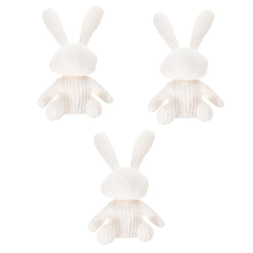 Vaguelly 3St Autoschmuck Hasen plüschtier plüschhasen kuscheltiere Hasen Bunny Plush Kinderspielzeug für Mädchen tierischer Plüsch Hasenspielzeug Dekorationen für Mädchenzimmer Perle Weiß von Vaguelly