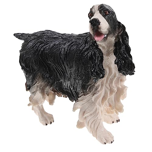 Vaguelly 3st Cocker Spaniel-Modell Lebensechter Hund Kuchendeckel Realistische Hundefigur Simulationshundestatue Hunde-sammelfigur Spielset Mit Tierspielzeug Kind Skulptur Hündchen Plastik von Vaguelly