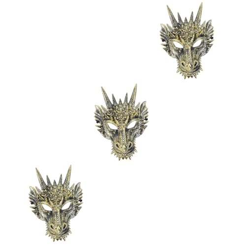 Vaguelly 3St Drachenmaske Adler Maskerade Maske Schnabel Fantasy-Maske Halloween-Drachenkostüm Drachen Maskerade Maske Halloweenkostüm Tier Halloween-Maske Cosplay-Kostümversorgung Plastik von Vaguelly