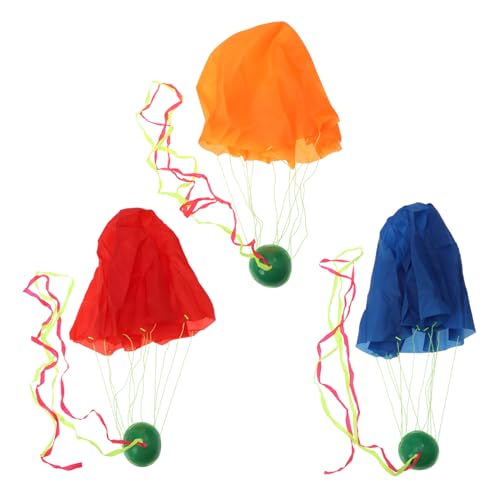 Vaguelly 3St Fallschirm LEDs Leuchtmittel photostickomni Parachute tiegerkostuem Kinder überraschungstüte Toy Outdoor-Wurfspielzeug Mini-Spielzeug fliegendes Spielzeug Spiel-Requisiten Tuch von Vaguelly