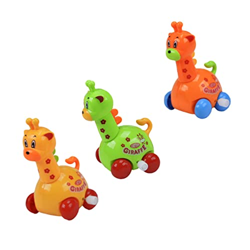Vaguelly 3St Giraffe Spielzeug Giraffen-Laufspielzeug Aufziehspielzeug Giraffe Spielzeuge Badewanne gemaltes Giraffendekor Giraffen-Modell Einfach Baby Zubehör Geschenktasche Kind Uhrwerk von Vaguelly