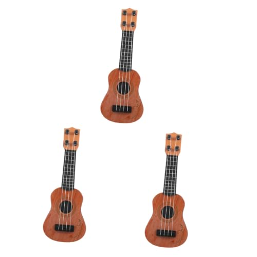 Vaguelly 3St Gitarrenspielzeug für Kinder Musikalisches Lernspielzeug Kinderspielzeug Ukulele Kinder Gitarre Spielzeug Musikalisches Spielzeug für Kinder kleine Gitarre tragbares Spielzeug von Vaguelly