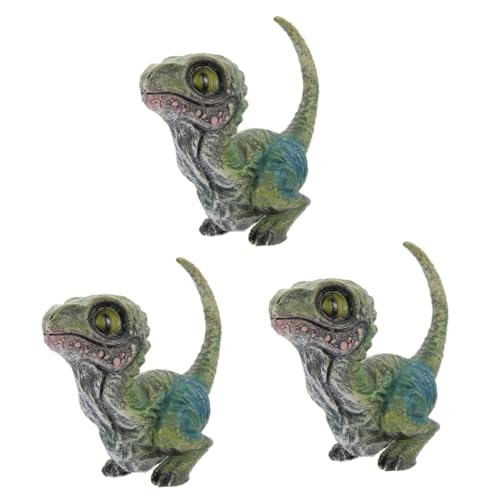 Vaguelly 3St Velociraptor-Spielzeug Dinosaurierspielzeug für Kinder Dinosaurier-Spielzeug Babyspielzeug kinderspielzeug Kinder Spielzeug Kleinkind Dinosaurier Dinosaurier-Modell-Dekor Harz von Vaguelly