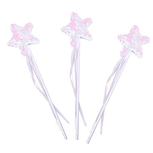 Vaguelly Kinderanzug 3St Zauberstab Fairy Wand kinderkostüm engelsstabstäbe Babykleidung Schminkkasten sternförmiger Feenstock dekorativer Feenstab Cosplay schmücken Geschenk von Vaguelly