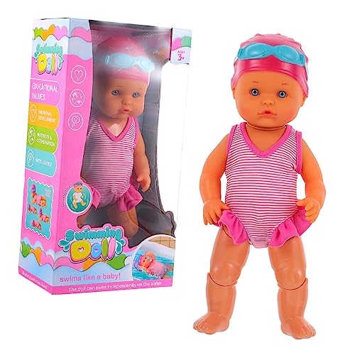 Vaguelly 3St elektrische Schwimmpuppe schwimmende Babypuppe Zubehör für Babypuppen Badewannenpuppen interaktives Spielzeug Kinder wasserspielzeug Neugeborene Puppe tröstende Puppe PVC von Vaguelly